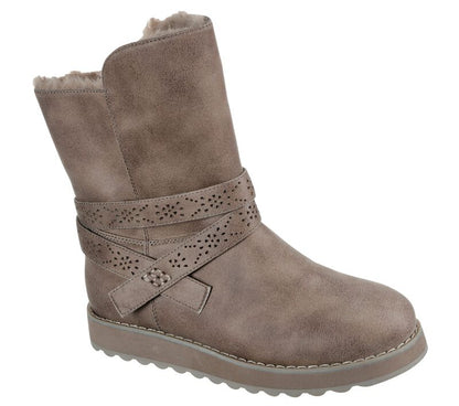 CIZME CASUAL DAMA SKECHERS 167116 TPE TAUPE
