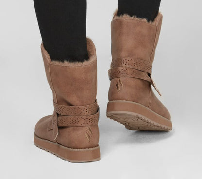 CIZME CASUAL DAMA SKECHERS 167116 TPE TAUPE