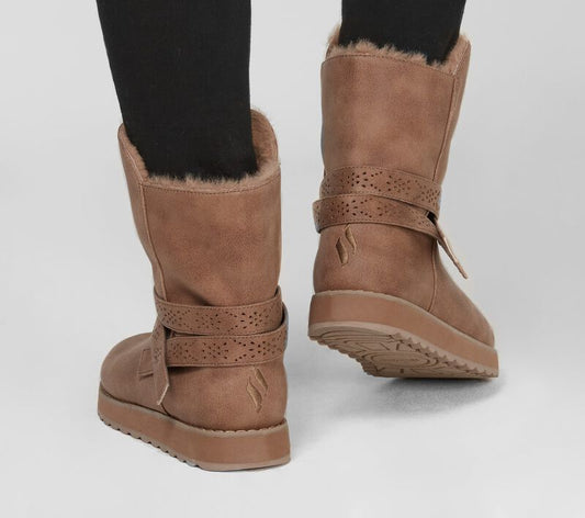 CIZME CASUAL DAMA SKECHERS 167116 TPE TAUPE