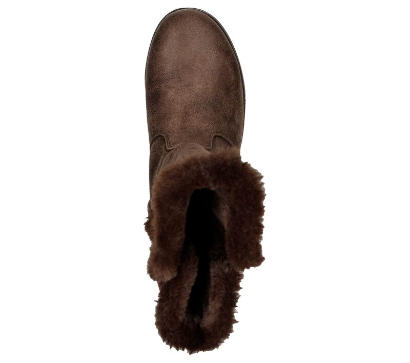 CIZME CASUAL DAMA SKECHERS 167617 CHOC MARO