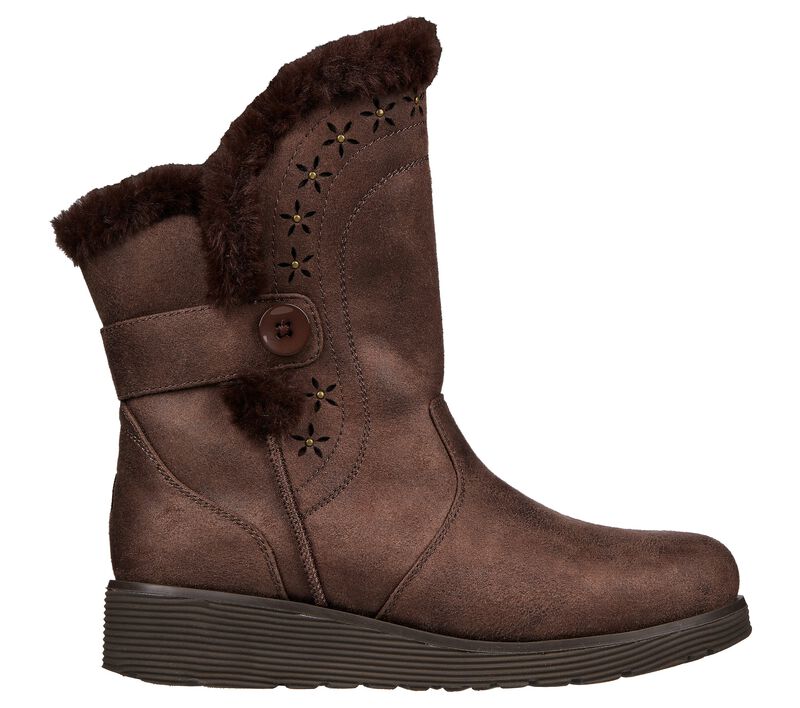 CIZME CASUAL DAMA SKECHERS 167617 CHOC MARO