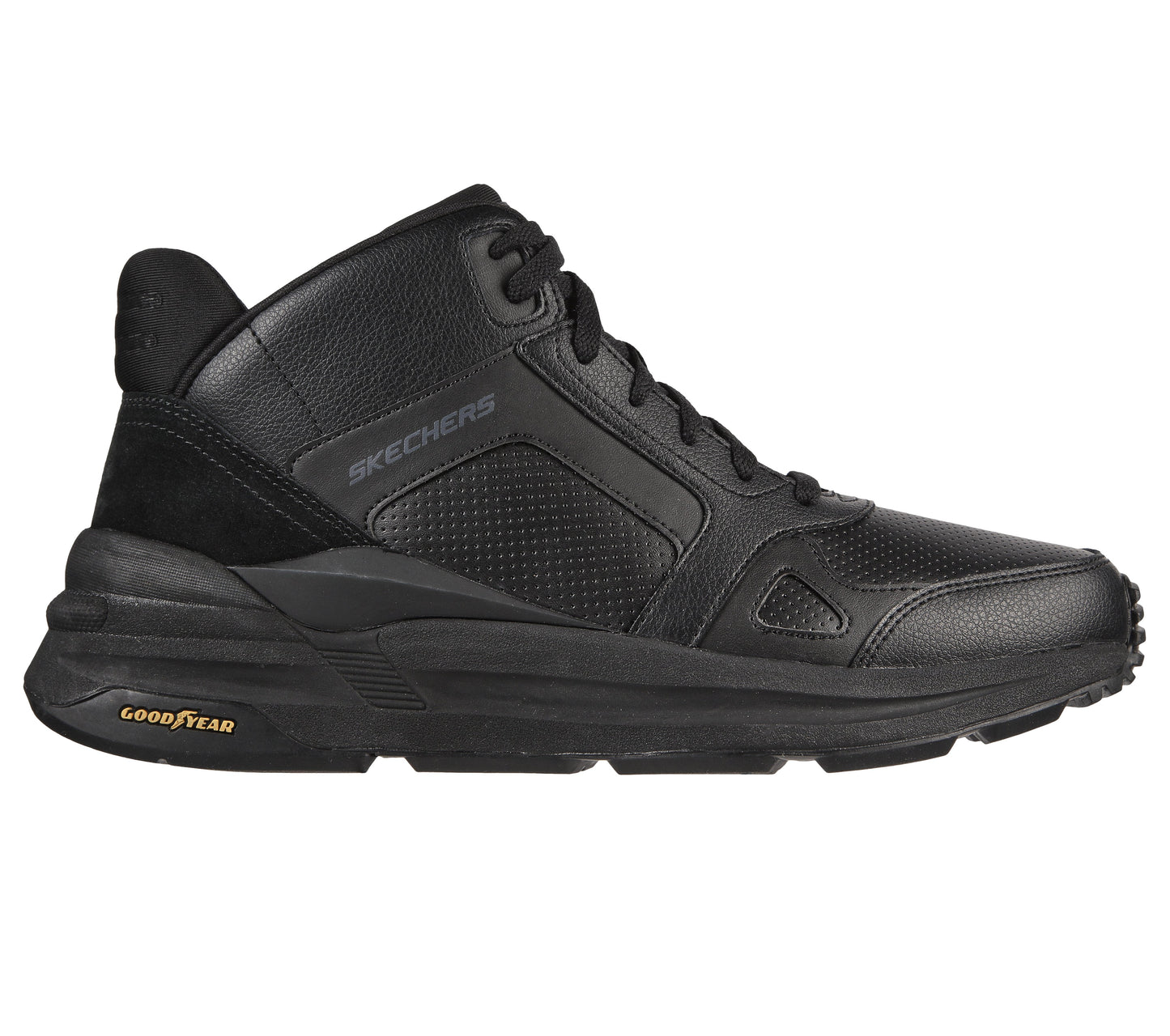 GHETE SPORT BĂRBAȚI SKECHERS SK610 NEGRE - totalpantofi