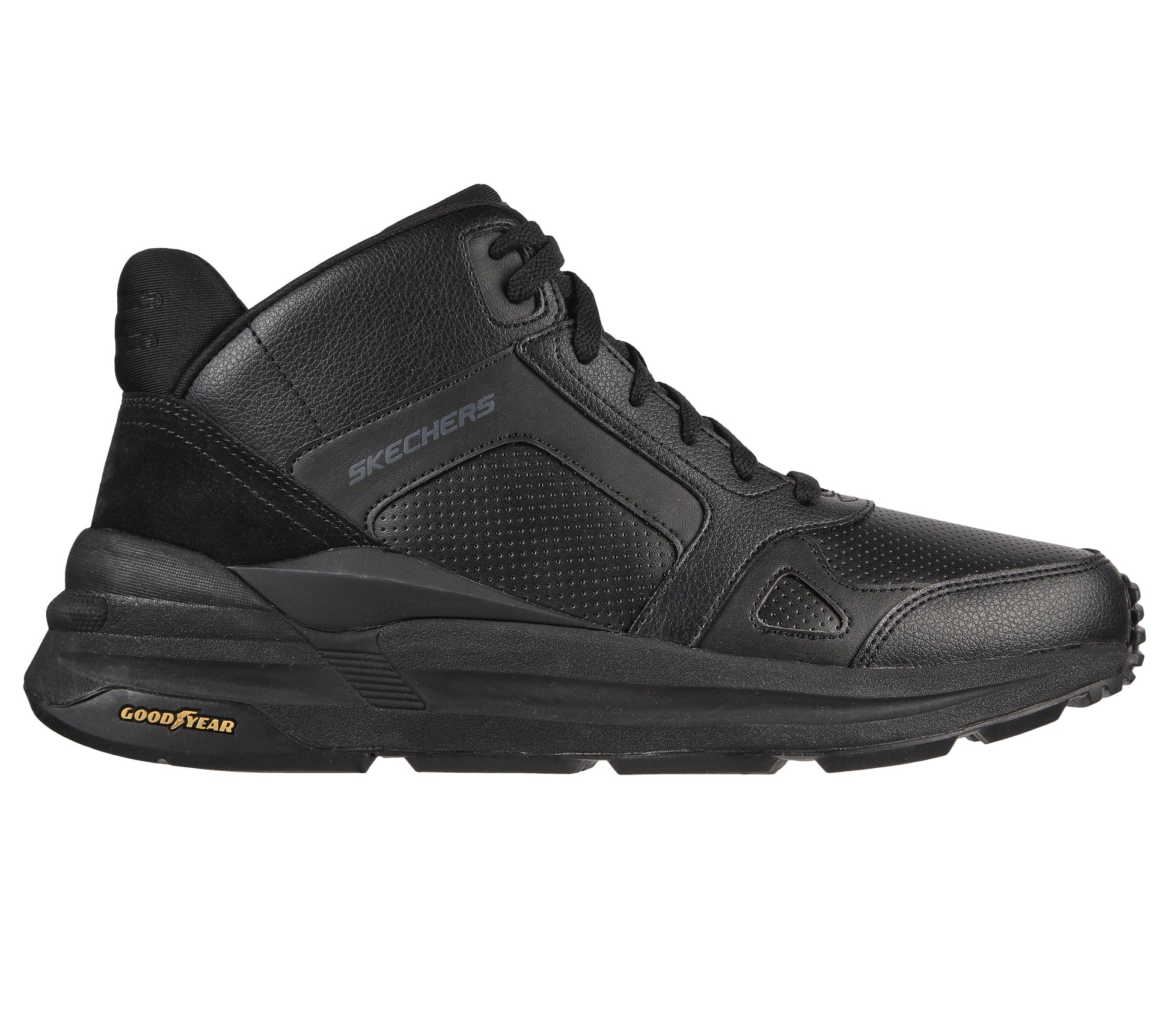 GHETE SPORT BĂRBAȚI SKECHERS SK610 NEGRE - totalpantofi