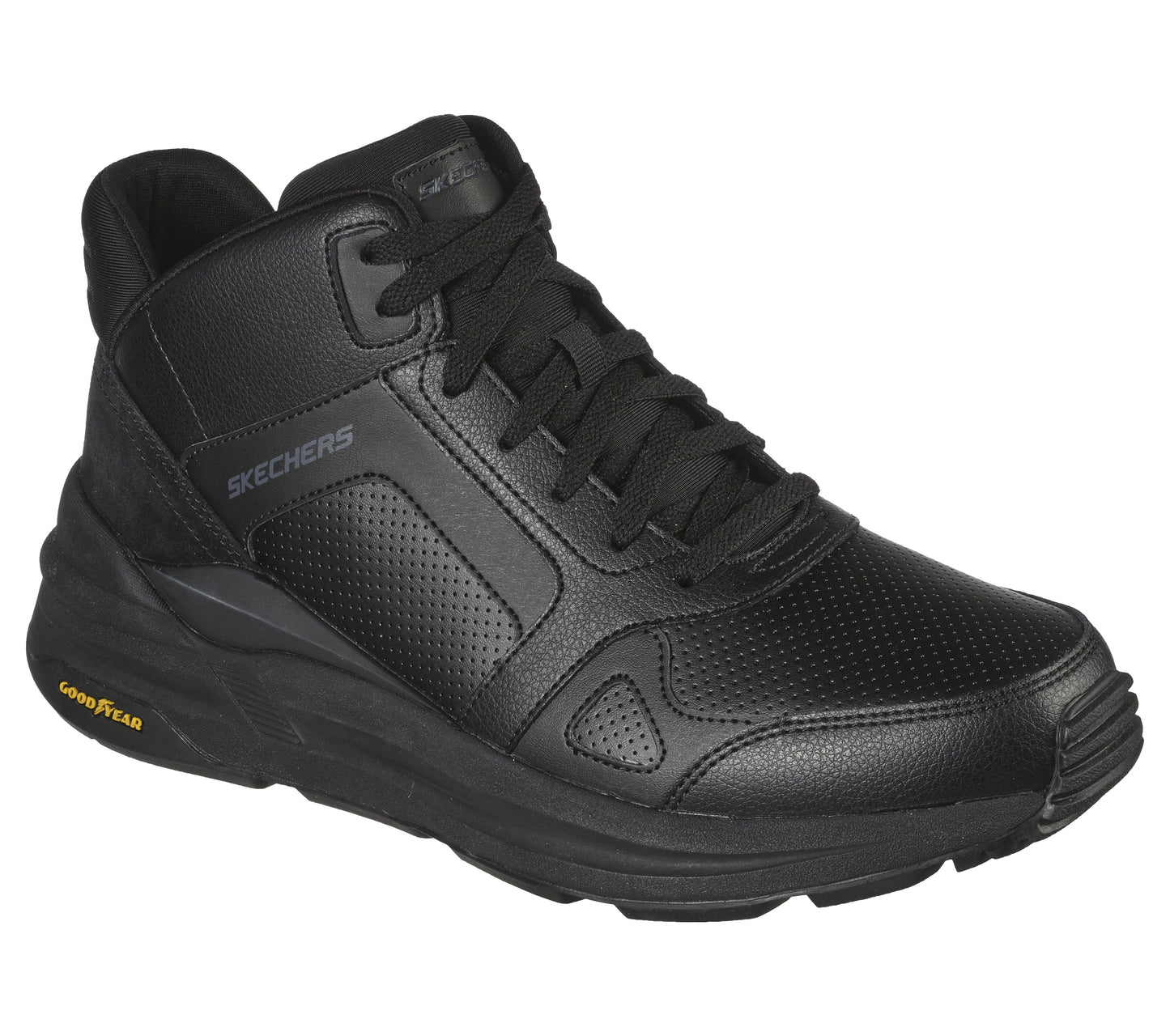 GHETE SPORT BĂRBAȚI SKECHERS SK610 NEGRE - totalpantofi