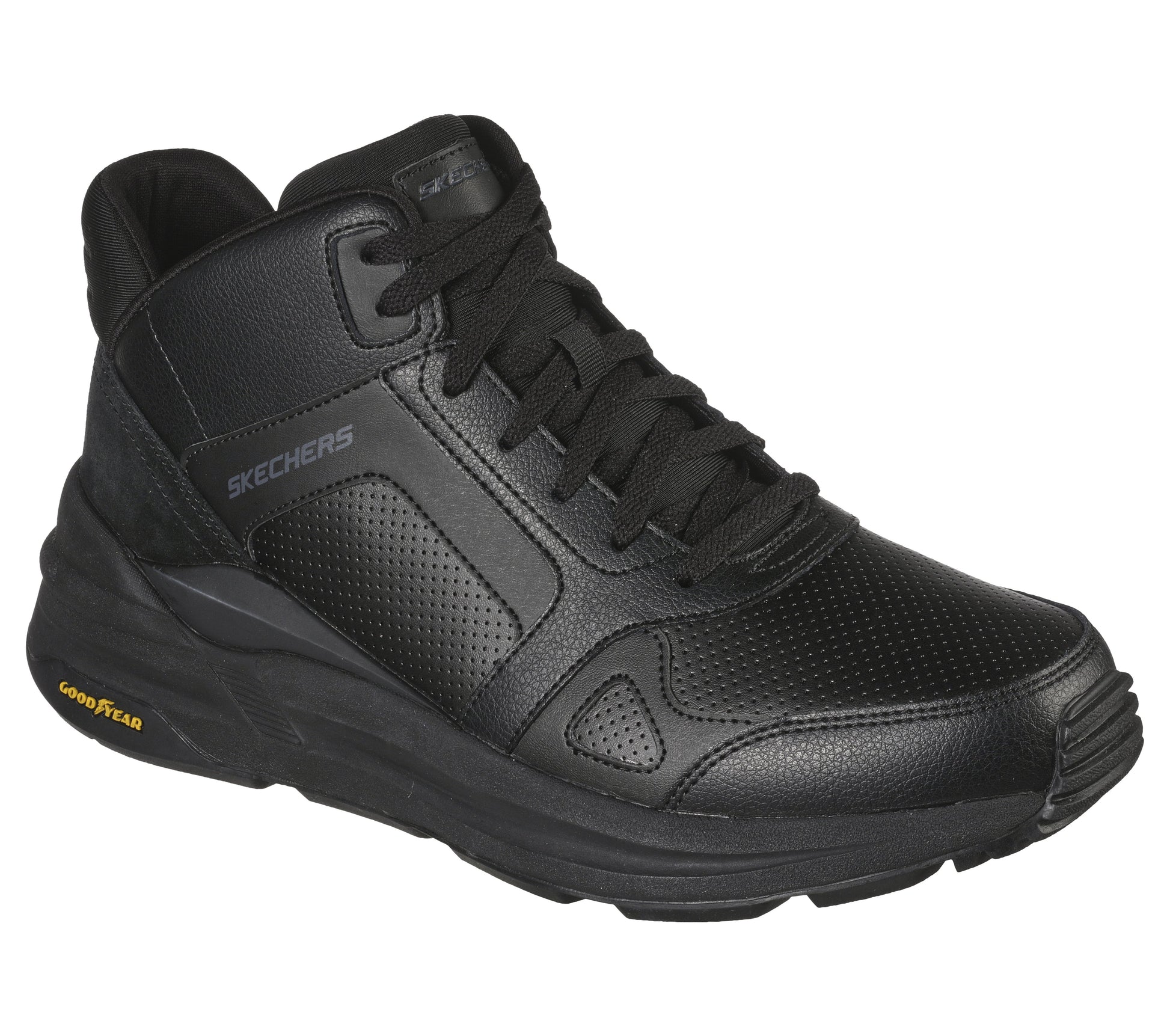 GHETE SPORT BĂRBAȚI SKECHERS SK610 NEGRE - totalpantofi