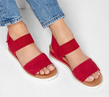 SANDALE CASUAL DAMA SKECHERS 31440 RED