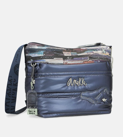 Geanta ANEKKE 33713-007 crossbody matlasata Nature Ocean