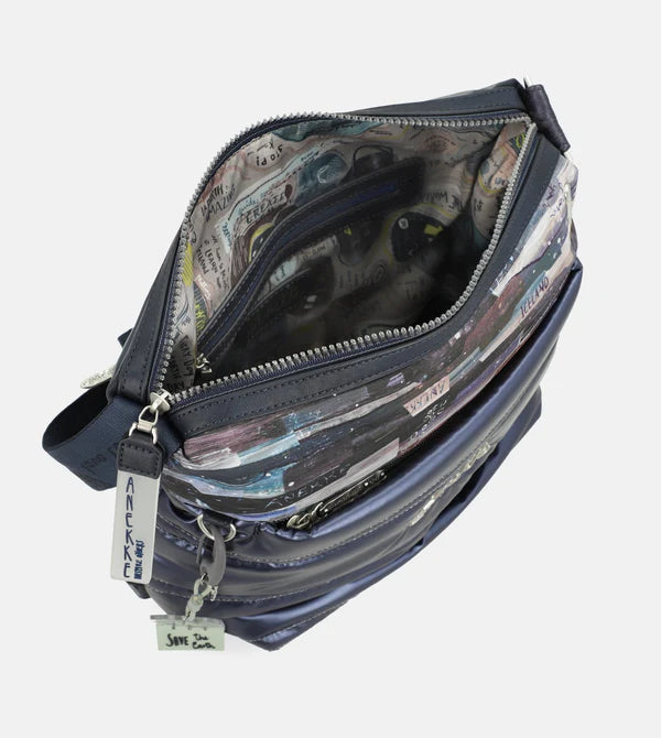 Geanta ANEKKE 33713-007 crossbody matlasata Nature Ocean