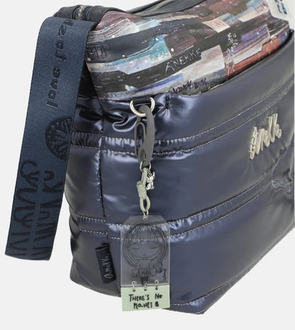 Geanta ANEKKE 33713-007 crossbody matlasata Nature Ocean