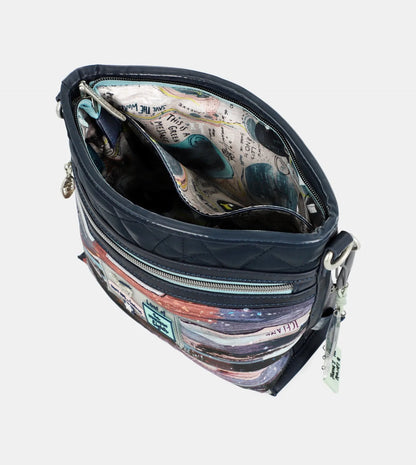 Geanta ANEKKE 33713-192 crossbody matlasata Nature Ocean cu două manere