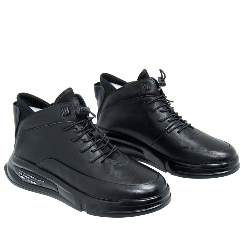 GHETE CASUAL BARBATI FRANCO GERARDO 7688 NEGRE - imagine 5