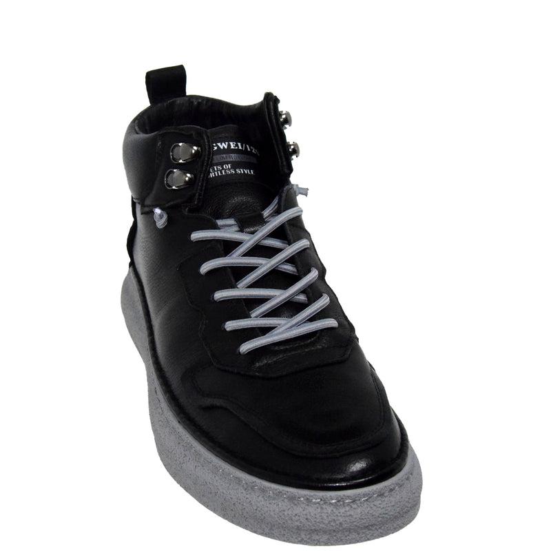 GHETE CASUAL BARBATI FRANCO GERARDO 903590 NEGRE - imagine 3