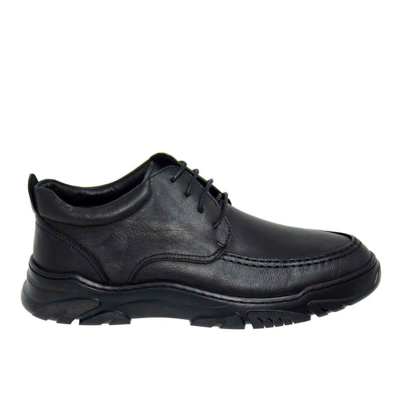 GHETE CASUAL BARBATI MELS A8114 NEGRE - imagine 3