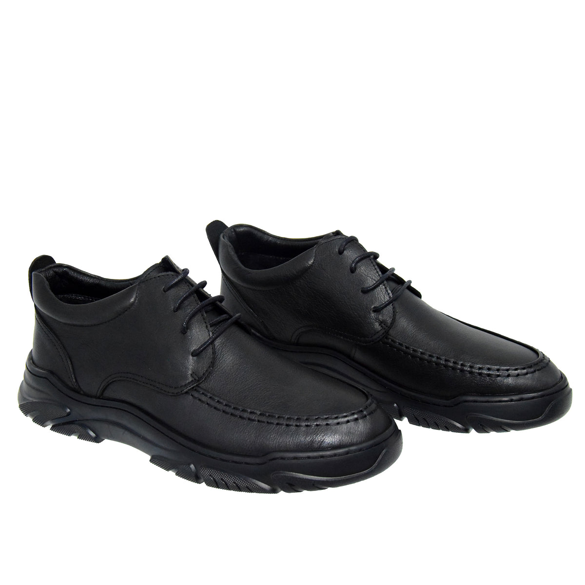 GHETE CASUAL BARBATI MELS A8114 NEGRE - imagine 5