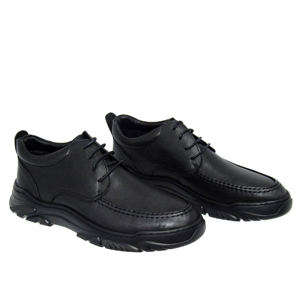 GHETE CASUAL BARBATI MELS A8114 NEGRE - imagine 5
