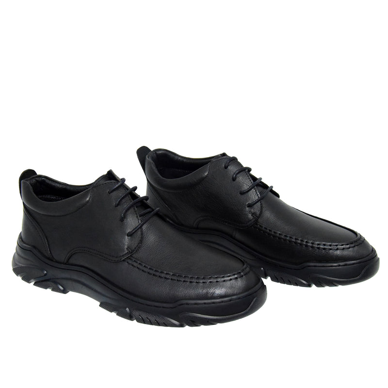GHETE CASUAL BARBATI MELS A8114 NEGRE - imagine 5