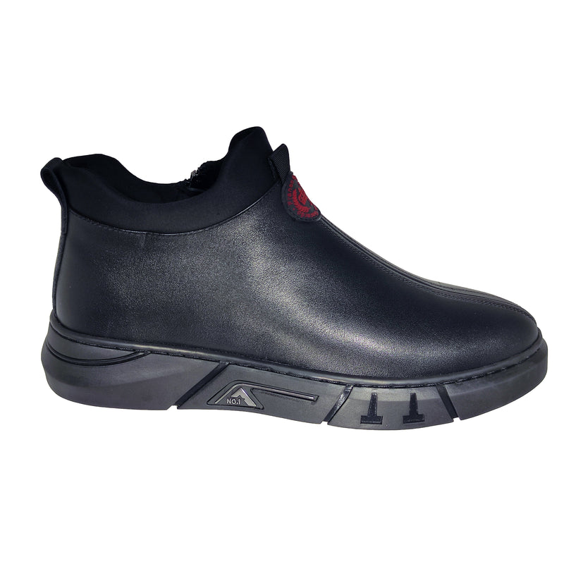 Ghete Casual Bărbați Franco Gerardo HJNH-03 Negru – Piele Naturală – vedere 2