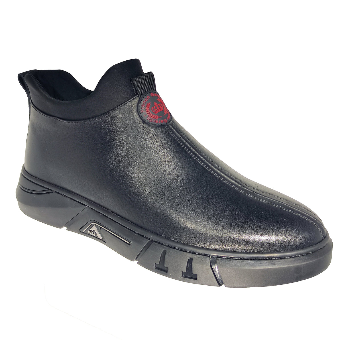 Ghete Casual Bărbați Franco Gerardo HJNH-03 Negru – Piele Naturală – vedere 1