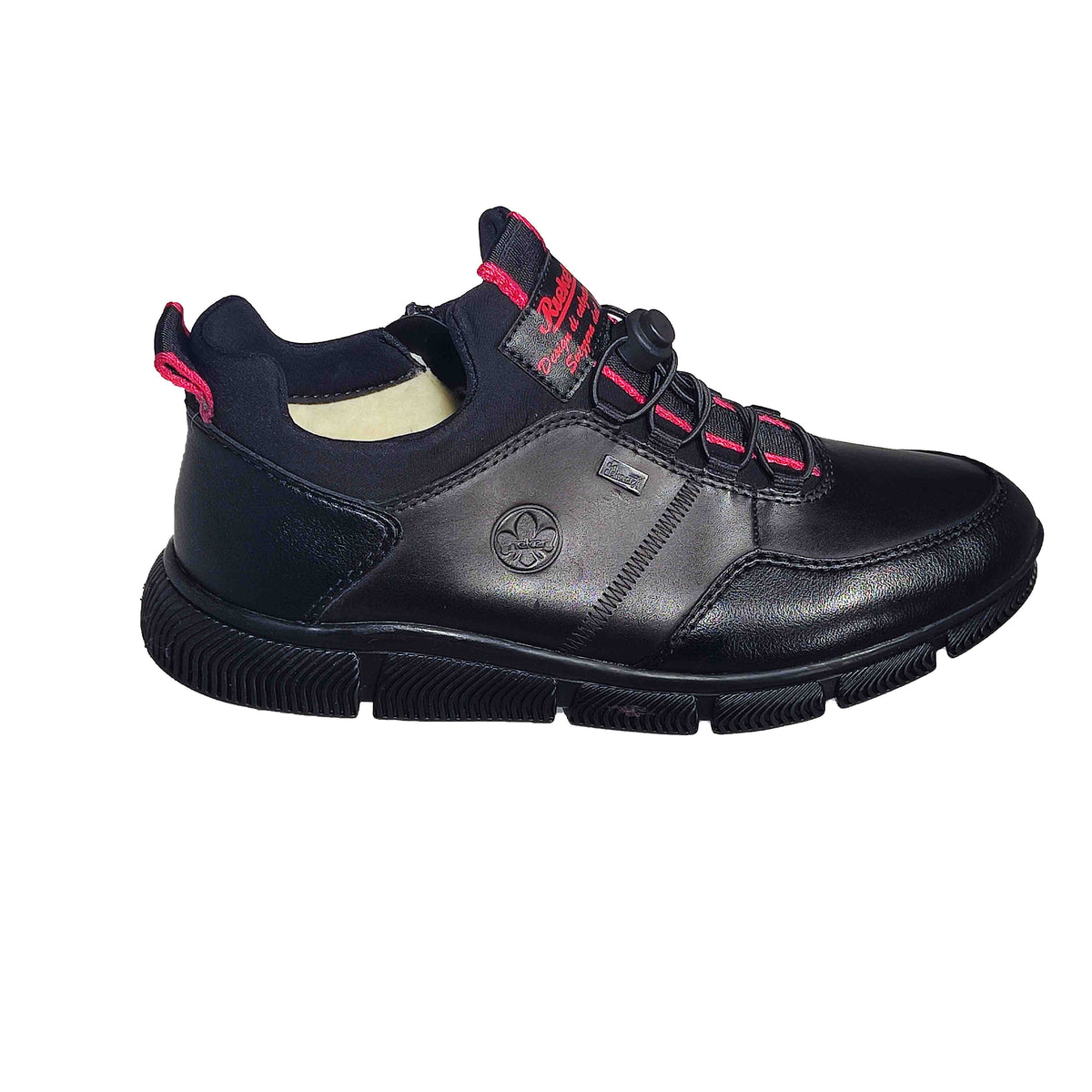 Ghete Casual Bărbați RIEKER B0493-00 Negru – Piele Naturală – vedere 2