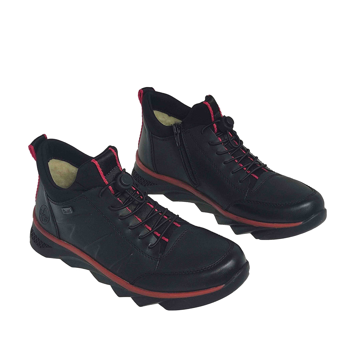 Ghete Casual Bărbați RIEKER RI405 Negru – Piele Naturală – vedere 4