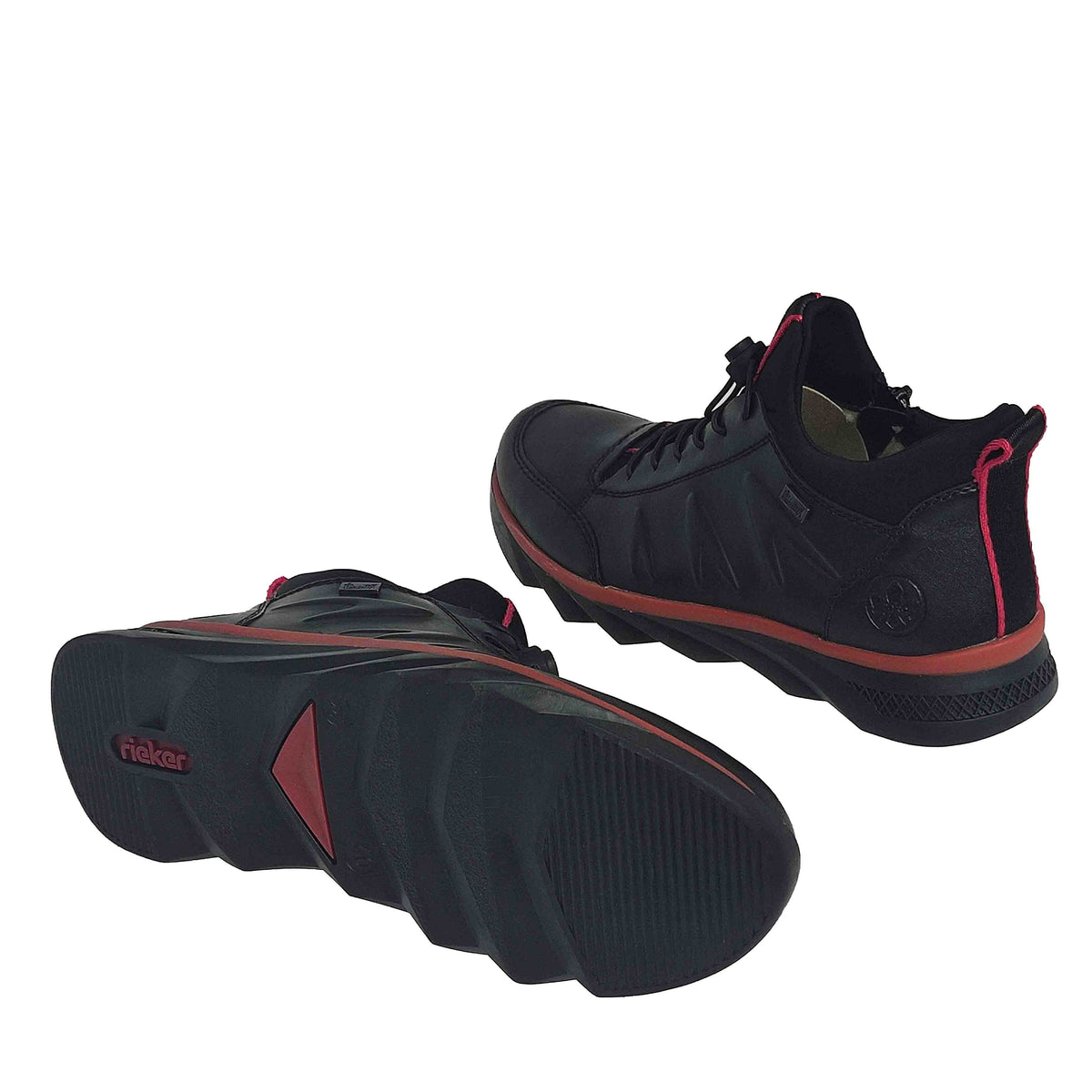 Ghete Casual Bărbați RIEKER RI405 Negru – Piele Naturală – vedere 5