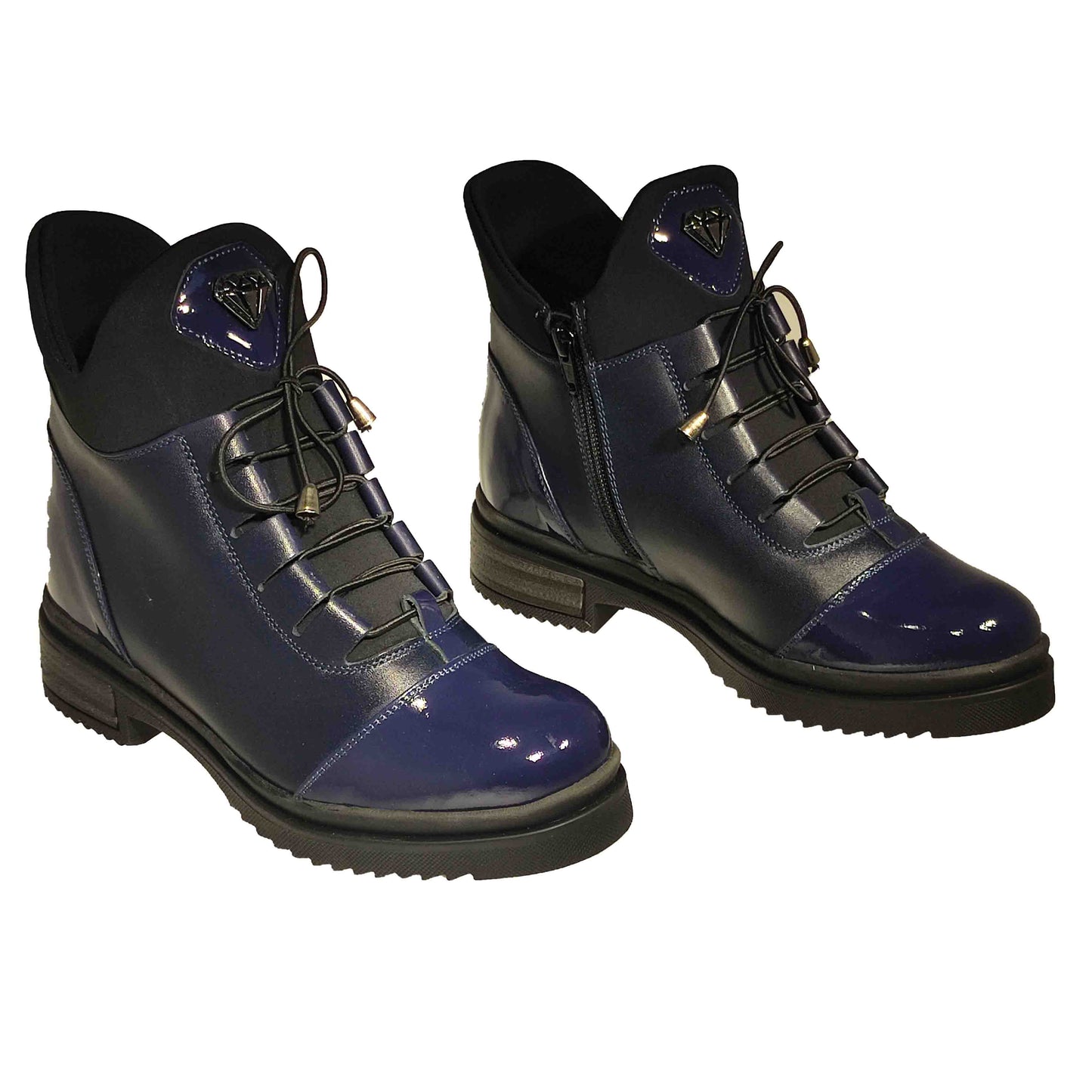 GHETE CASUAL DAMĂ BRAND ROMÂNESC S008O ALBASTRE - totalpantofi