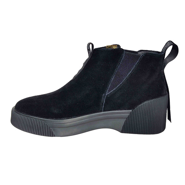 Ghete Casual Damă Feeling 906 Negru velur – Piele Întoarsă – vedere 3