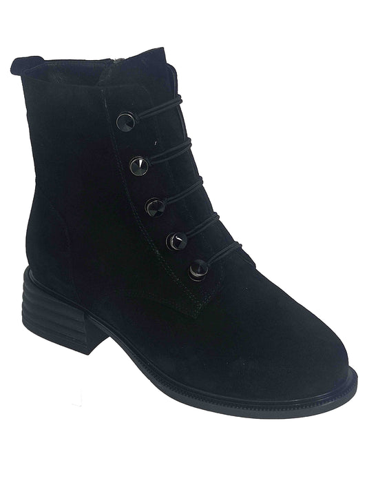 GHETE CASUAL DAMĂ JOSE SIMON JS005 NEGRE - totalpantofi