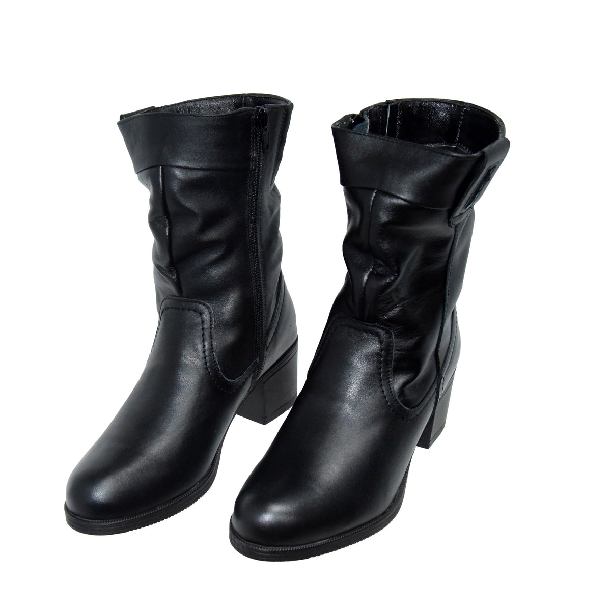 Ghete Casual Damă NICOLIS 151810 Negre – Piele Naturală – vedere 6