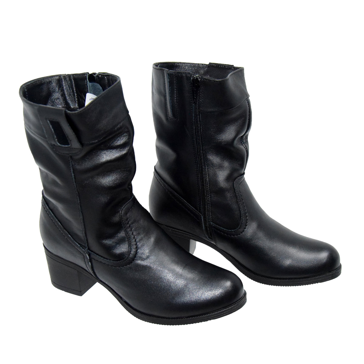 Ghete Casual Damă NICOLIS 151810 Negre – Piele Naturală – vedere 7