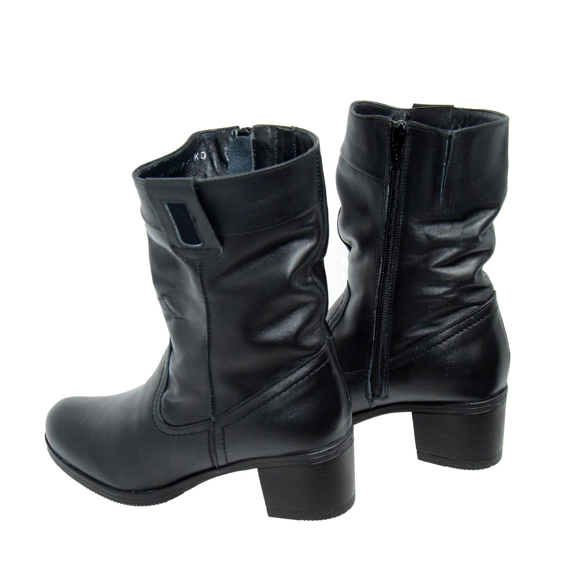 Ghete Casual Damă NICOLIS 151810 Negre – Piele Naturală – vedere 8