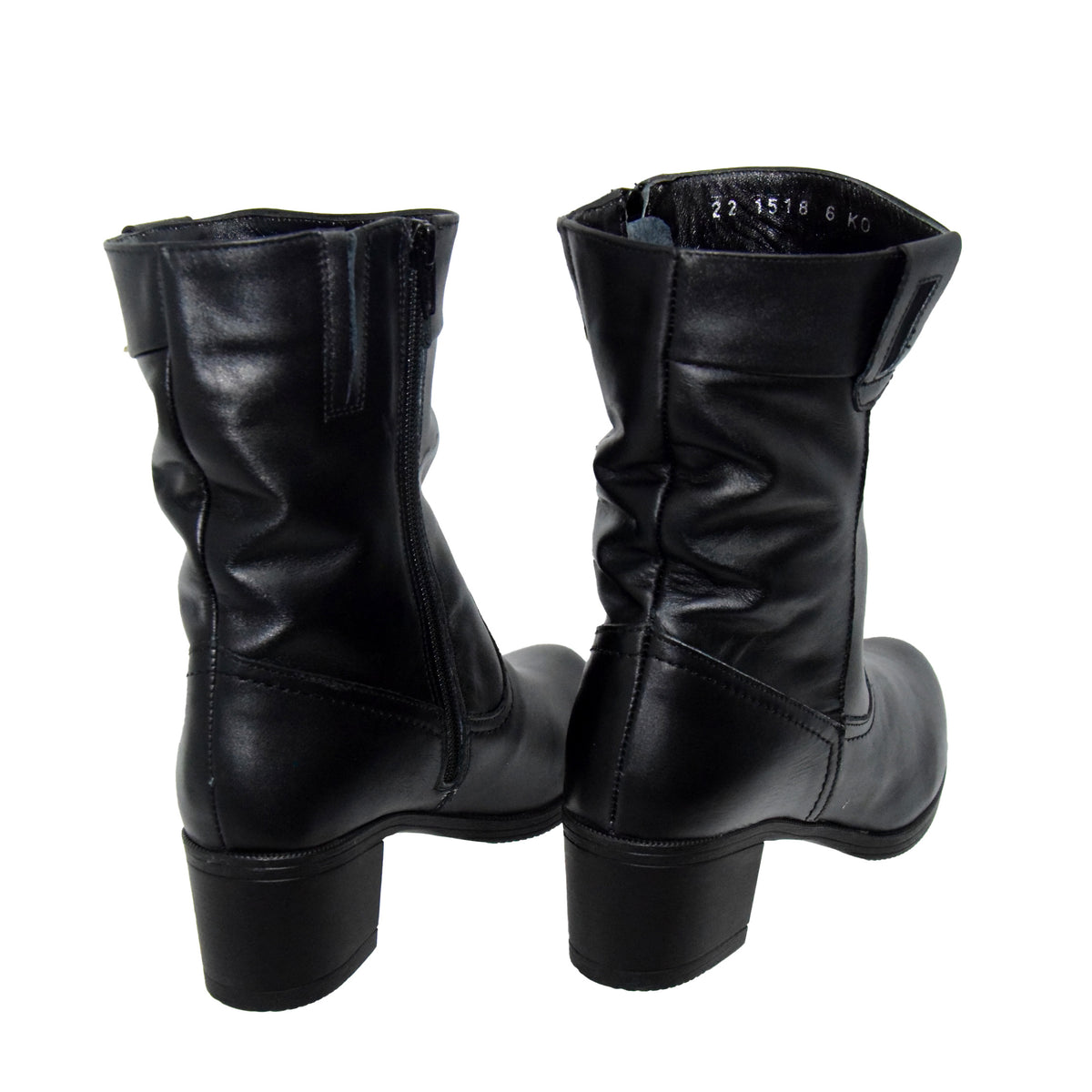 Ghete Casual Damă NICOLIS 151810 Negre – Piele Naturală – vedere 9