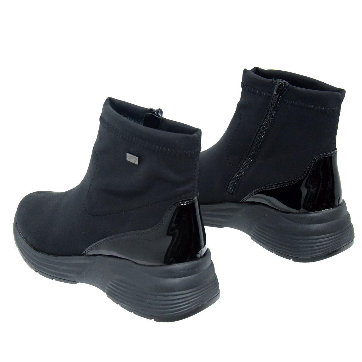GHETE CASUAL DAMA REMONTE D6677-03 NEGRE - imagine 11