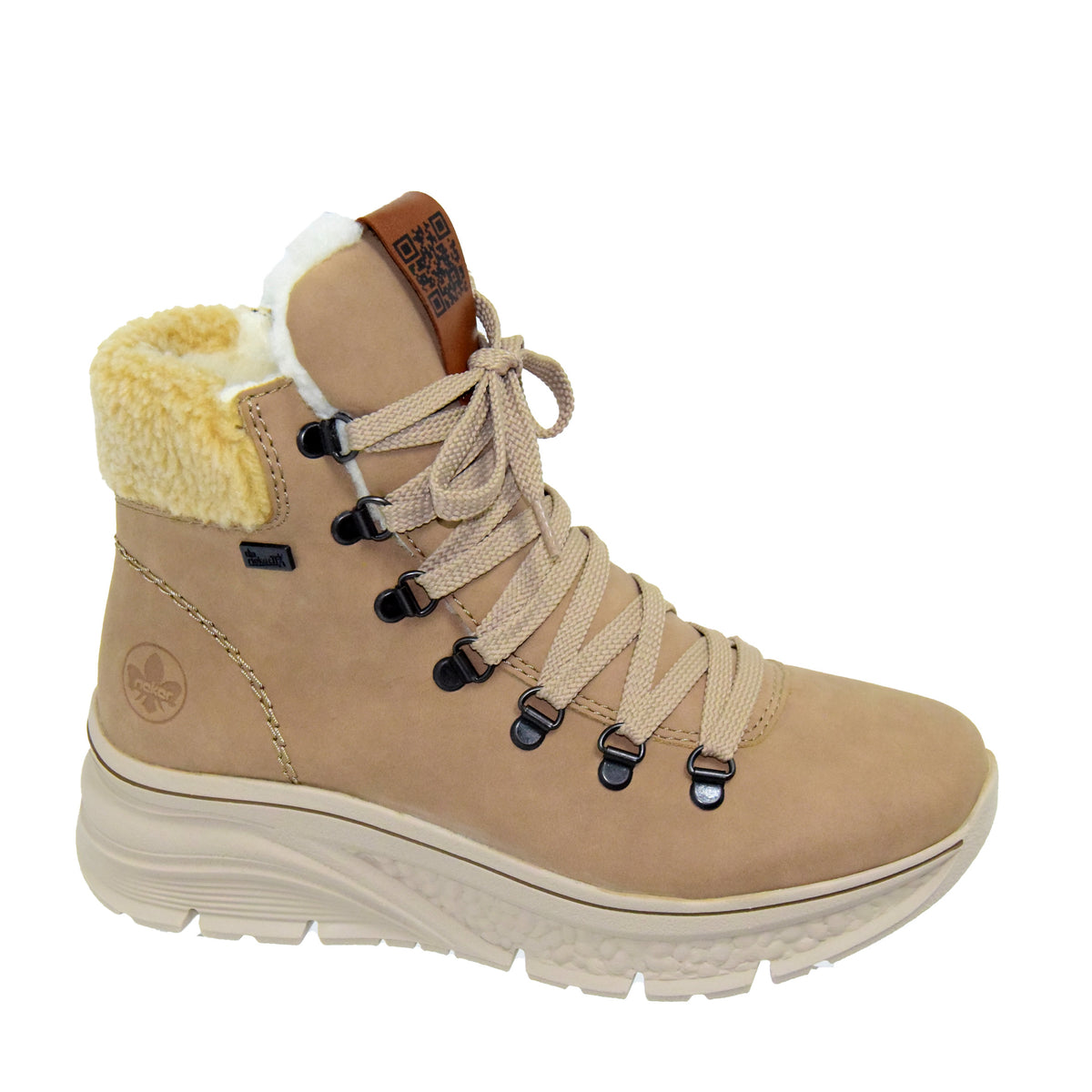 GHETE CASUAL DAMA RIEKER 48034-20 BEJ - imagine 6