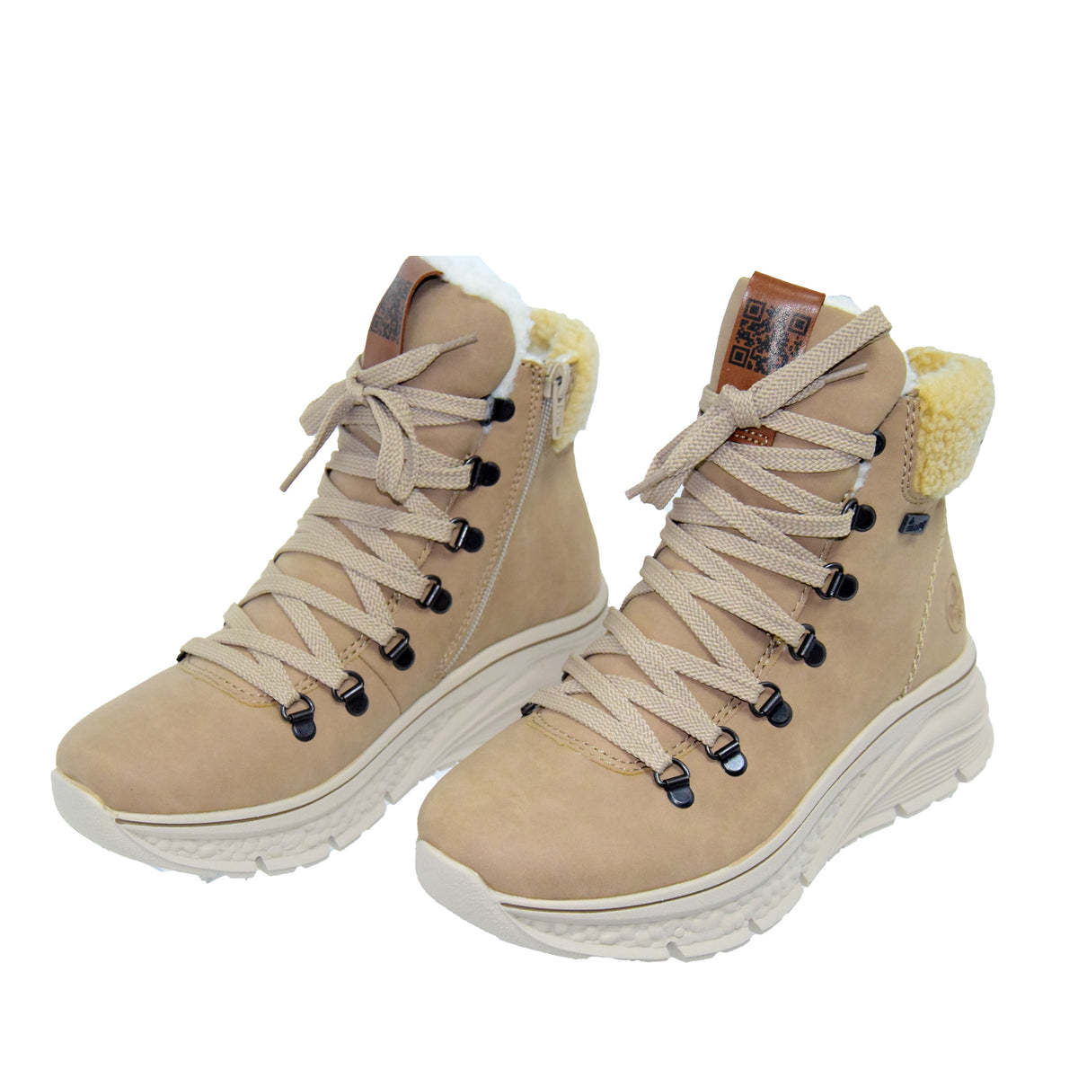 GHETE CASUAL DAMA RIEKER 48034-20 BEJ - imagine 9