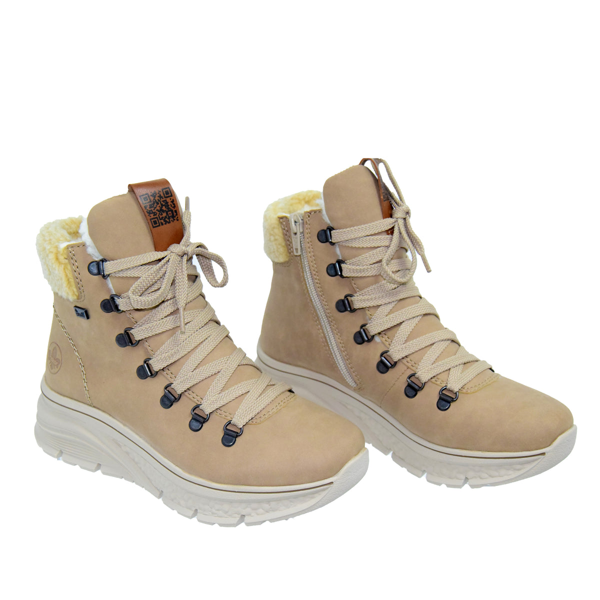 GHETE CASUAL DAMA RIEKER 48034-20 BEJ - imagine 10