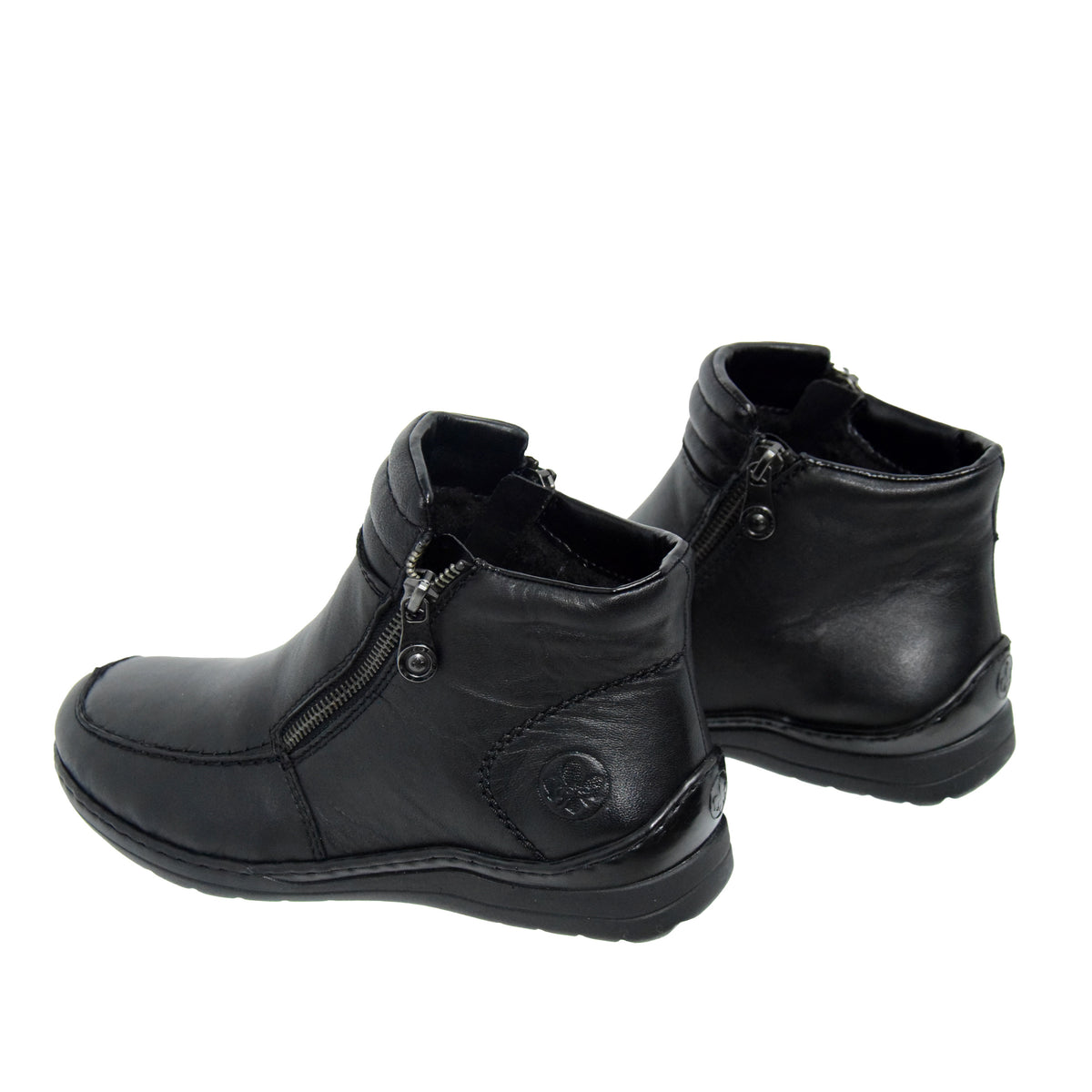 GHETE CASUAL DAMA RIEKER 48999-00 NEGRE - imagine 13