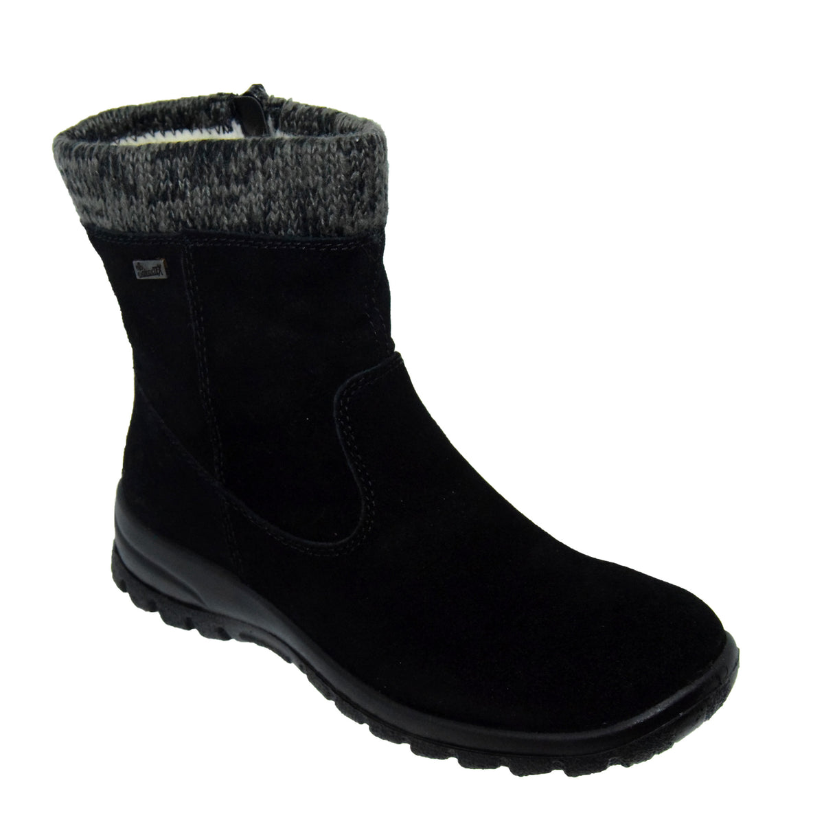 GHETE CASUAL DAMA RIEKER L7165-00 NEGRU VELUR - imagine 6