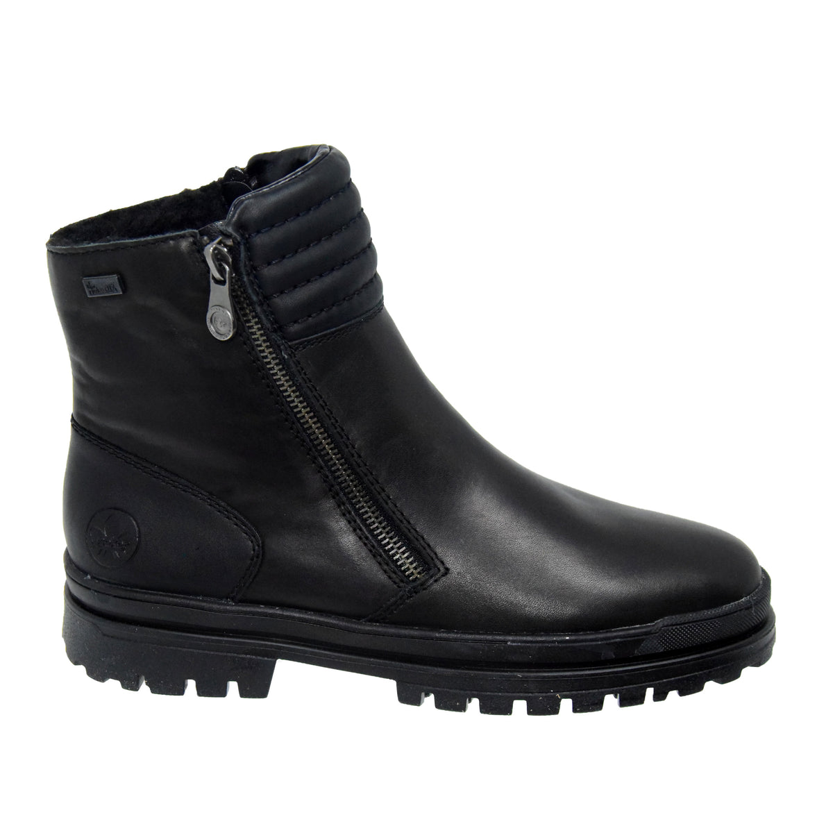 GHETE CASUAL DAMA RIEKER Z5452-00 NEGRE - imagine 3