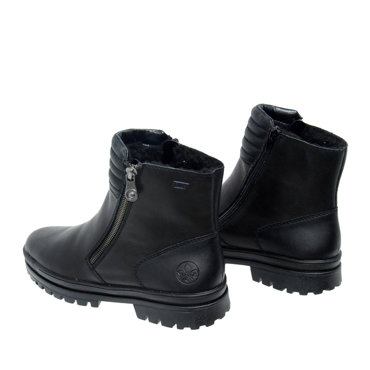 GHETE CASUAL DAMA RIEKER Z5452-00 NEGRE - imagine 7