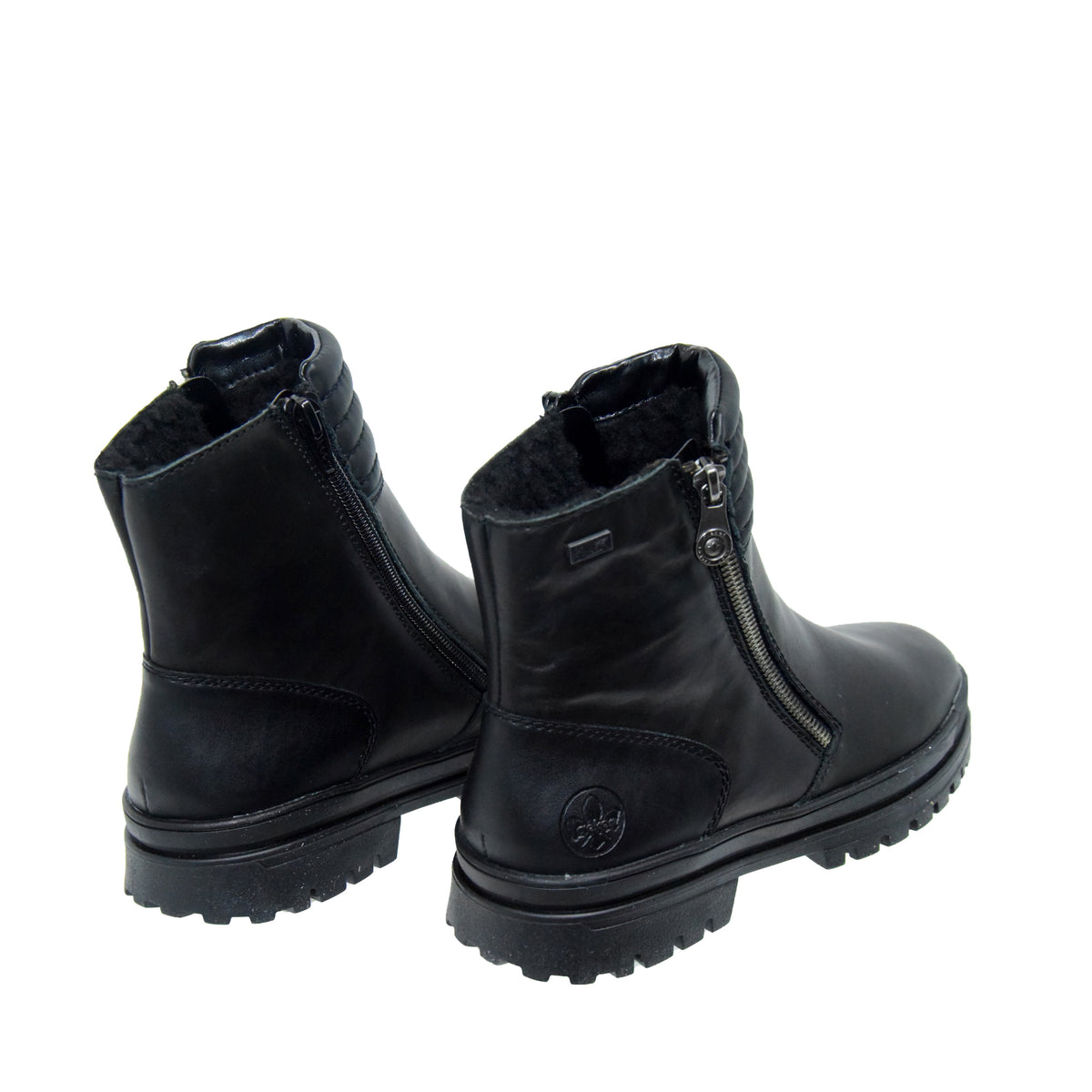 GHETE CASUAL DAMA RIEKER Z5452-00 NEGRE - imagine 8