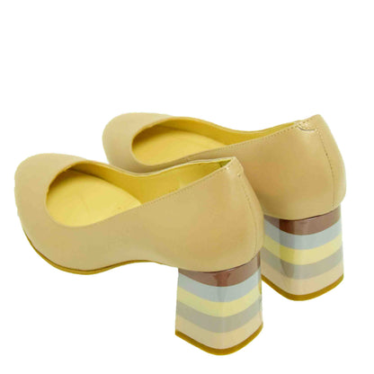 PANTOFI ELEGANȚI DAMĂ PERLLA 582-1 BEJ