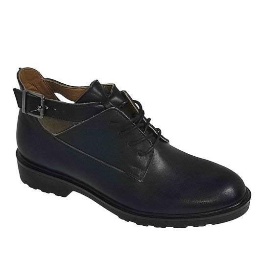 PANTOFI CASUAL DAMĂ BRAND ROMÂNESC E25P NEGRI - totalpantofi