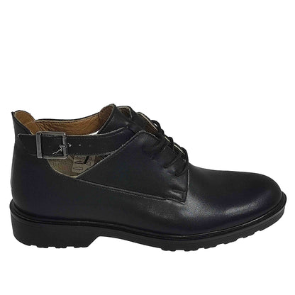 PANTOFI CASUAL DAMĂ BRAND ROMÂNESC E25P NEGRI - totalpantofi