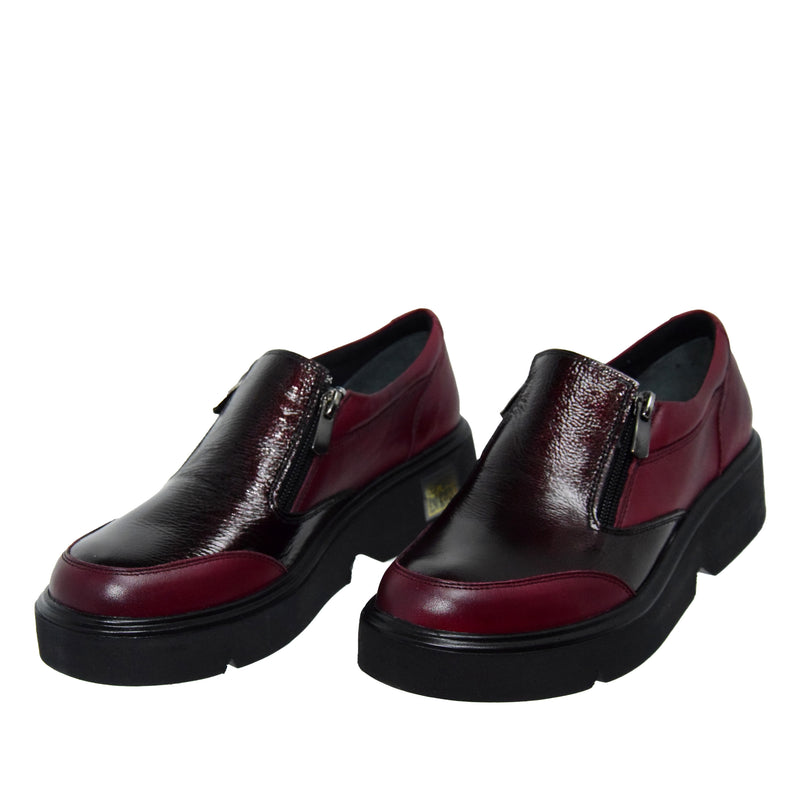 PANTOFI CASUAL DAMA CASPIAN 036 BORDO - imagine 5