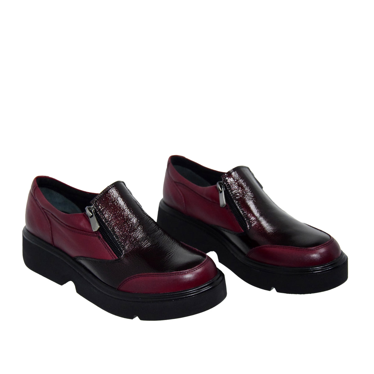 PANTOFI CASUAL DAMA CASPIAN 036 BORDO - imagine 6