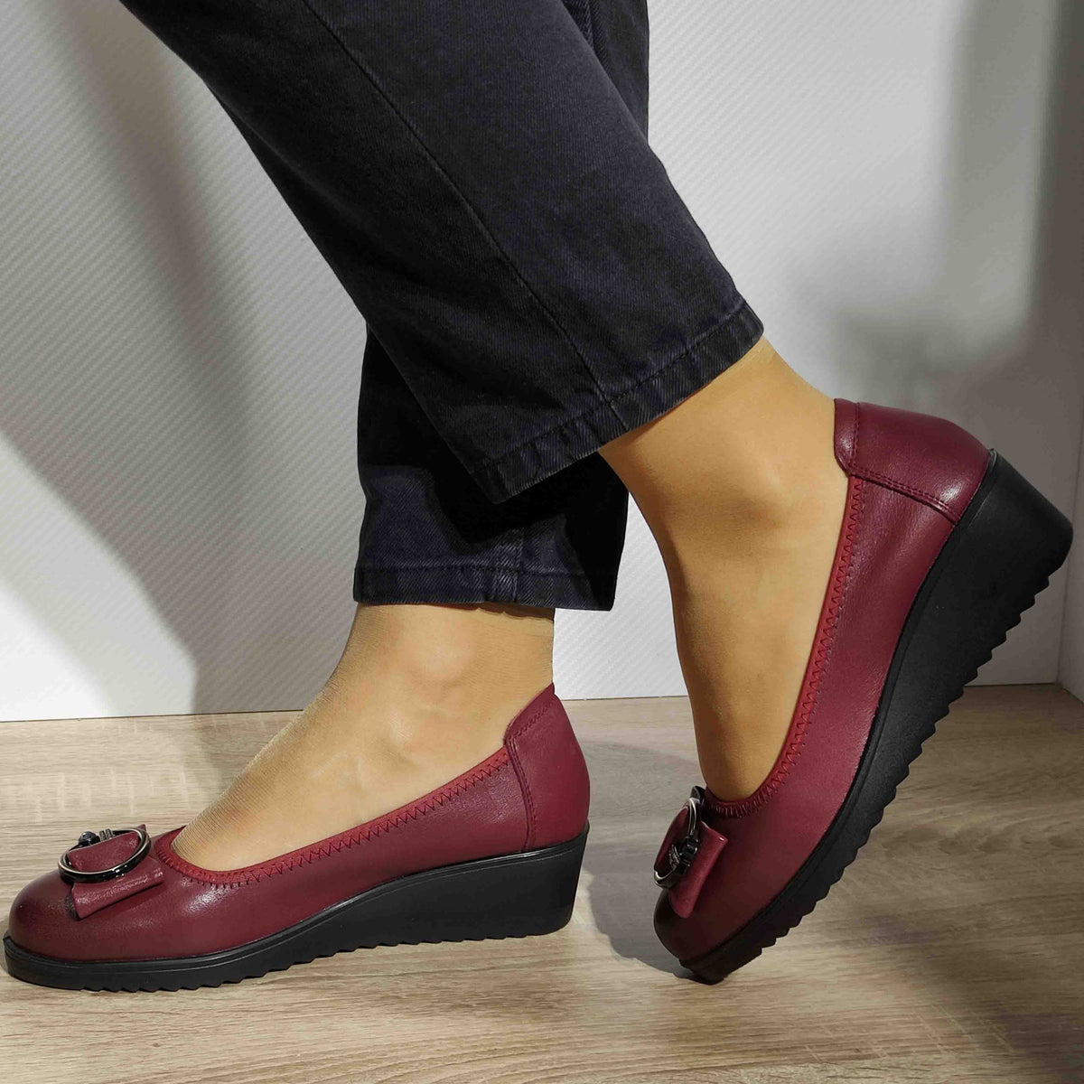 PANTOFI CASUAL DAMA FORMAZIONE 220711 WINE - imagine 2