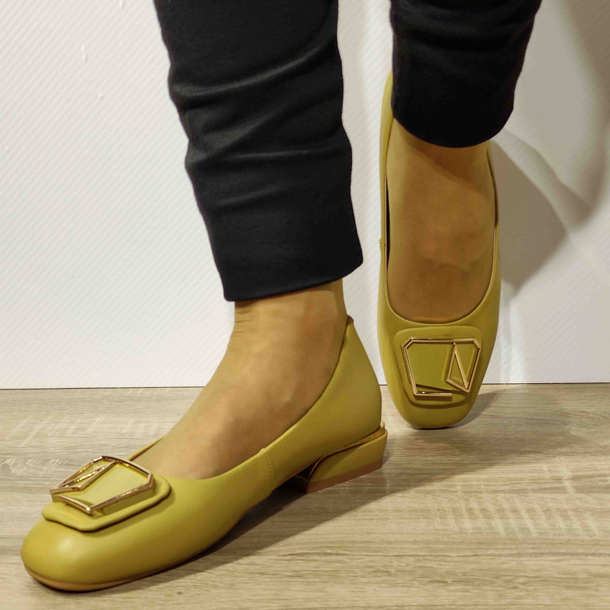 PANTOFI CASUAL DAMA FORMAZIONE 88321 GALBENI - imagine 5
