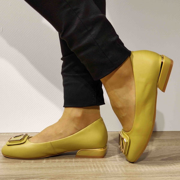 PANTOFI CASUAL DAMA FORMAZIONE 88321 GALBENI - imagine 2