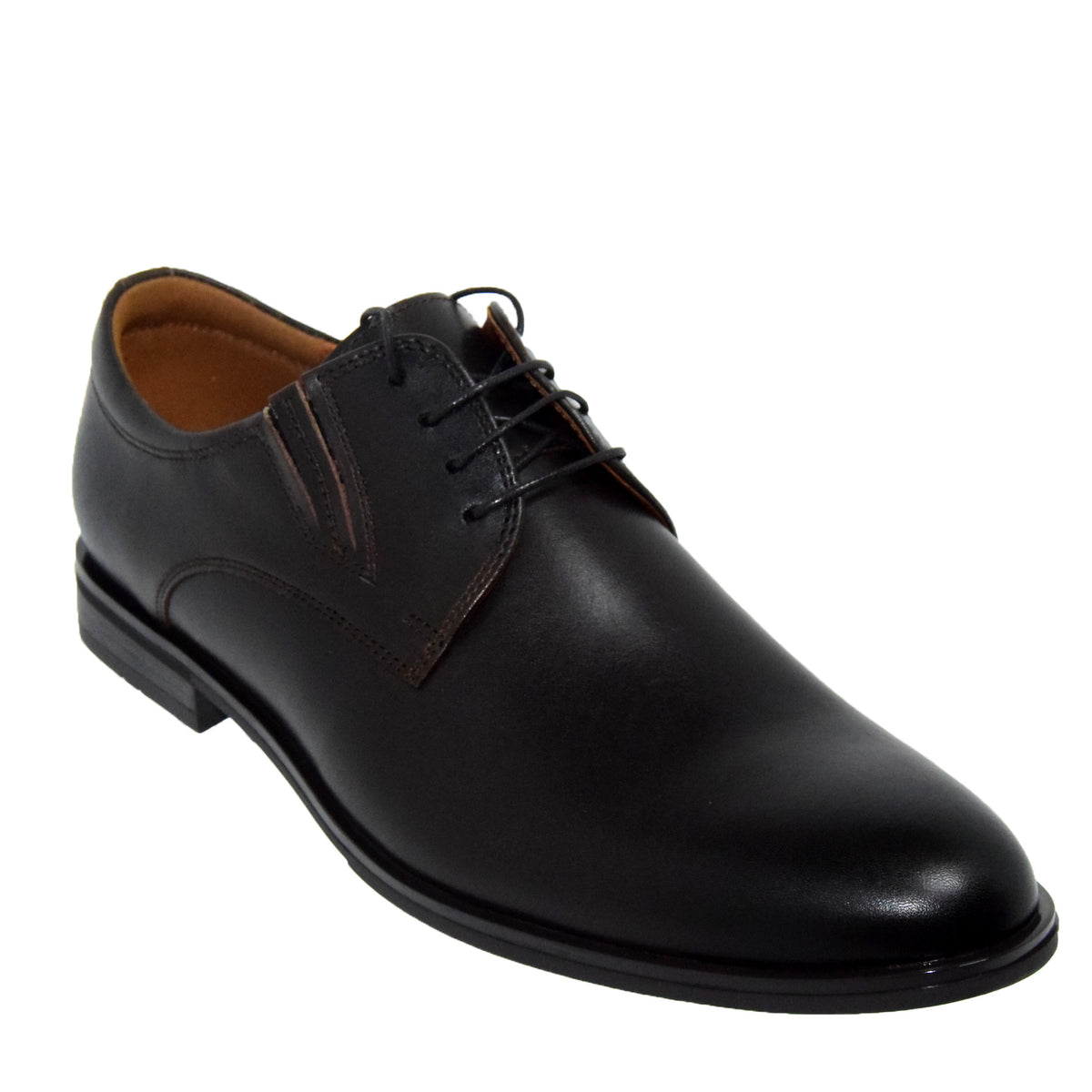 PANTOFI ELEGANTI BARBATI CONHPOL 6845-0998 MARO INCHIS - imagine 2